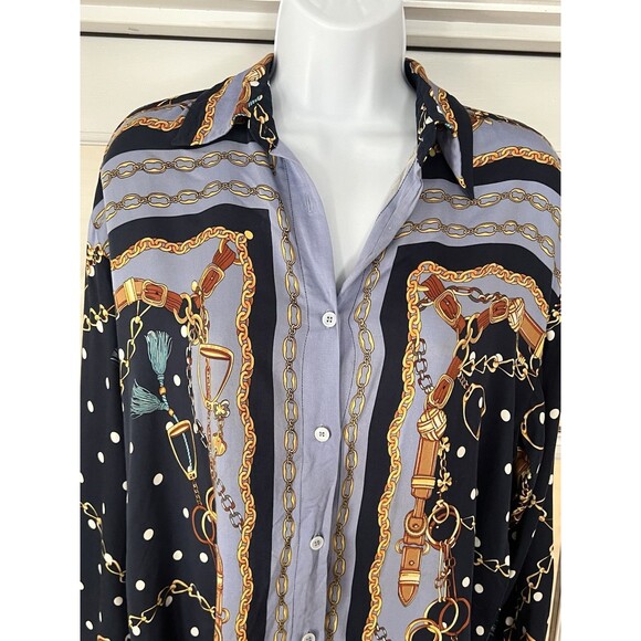 Maje Cechaine printed shirt with a chain motif print Size 1 - Picture 11 of 13